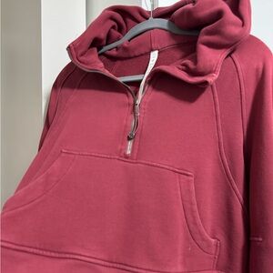 lululemon athletica Burgundy scuba quarter zip